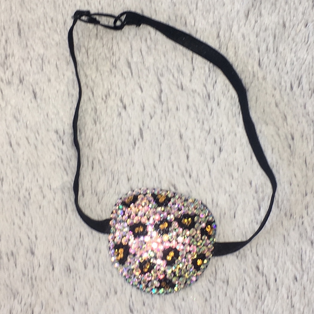Leopard Print Crystal Medical Eye Patch